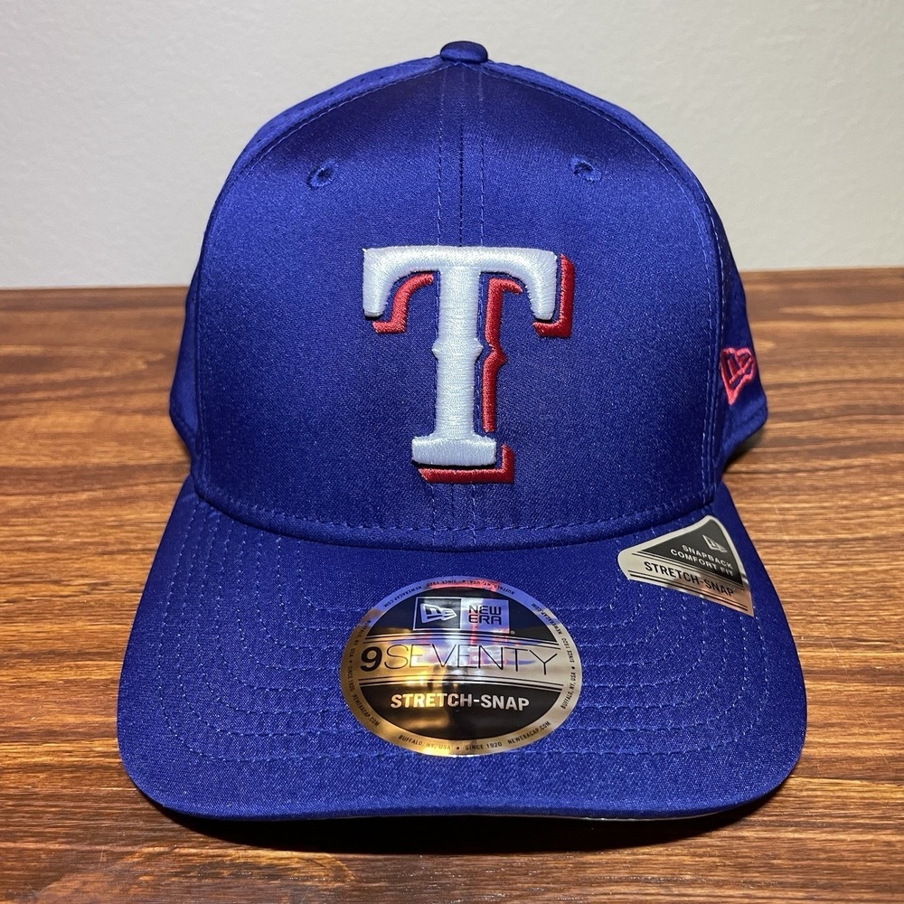New Era Texas Rangers Snapback Hat 9SEVENTY Adjustable Breathable Cap Blue NEW